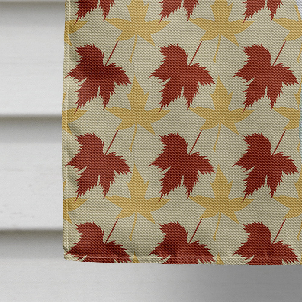 Basenji Fall Leaves Portrait House Flag 28x40 Porch Sleeve Pole Decorative Outside Yard Banner Artwork Wall Hanging, Polyester
