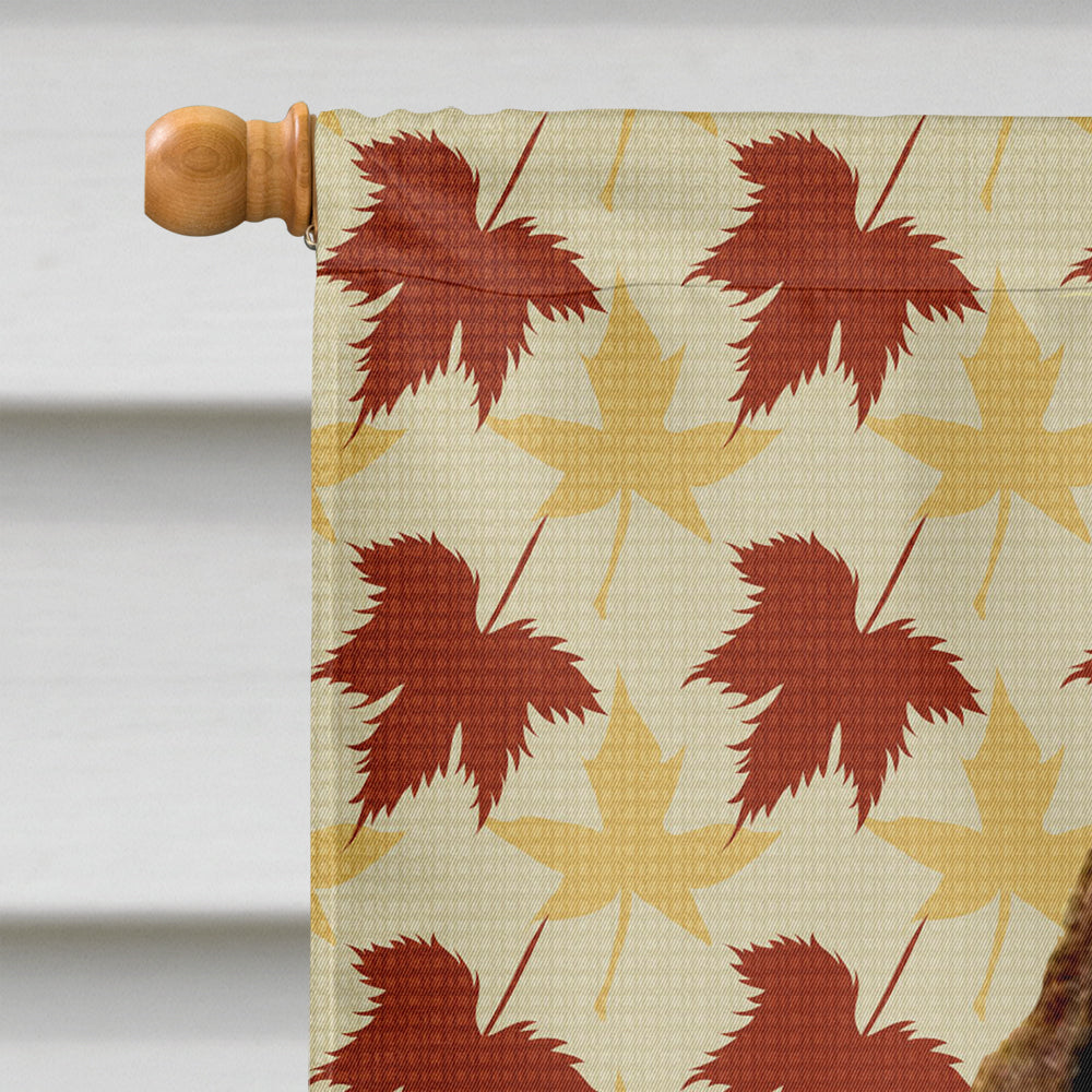 Springer Spaniel Fall Leaves Portrait House Flag 28x40 Porch Sleeve Pole Decorative Outside Yard Banner Artwork Wall Hanging, Polyester