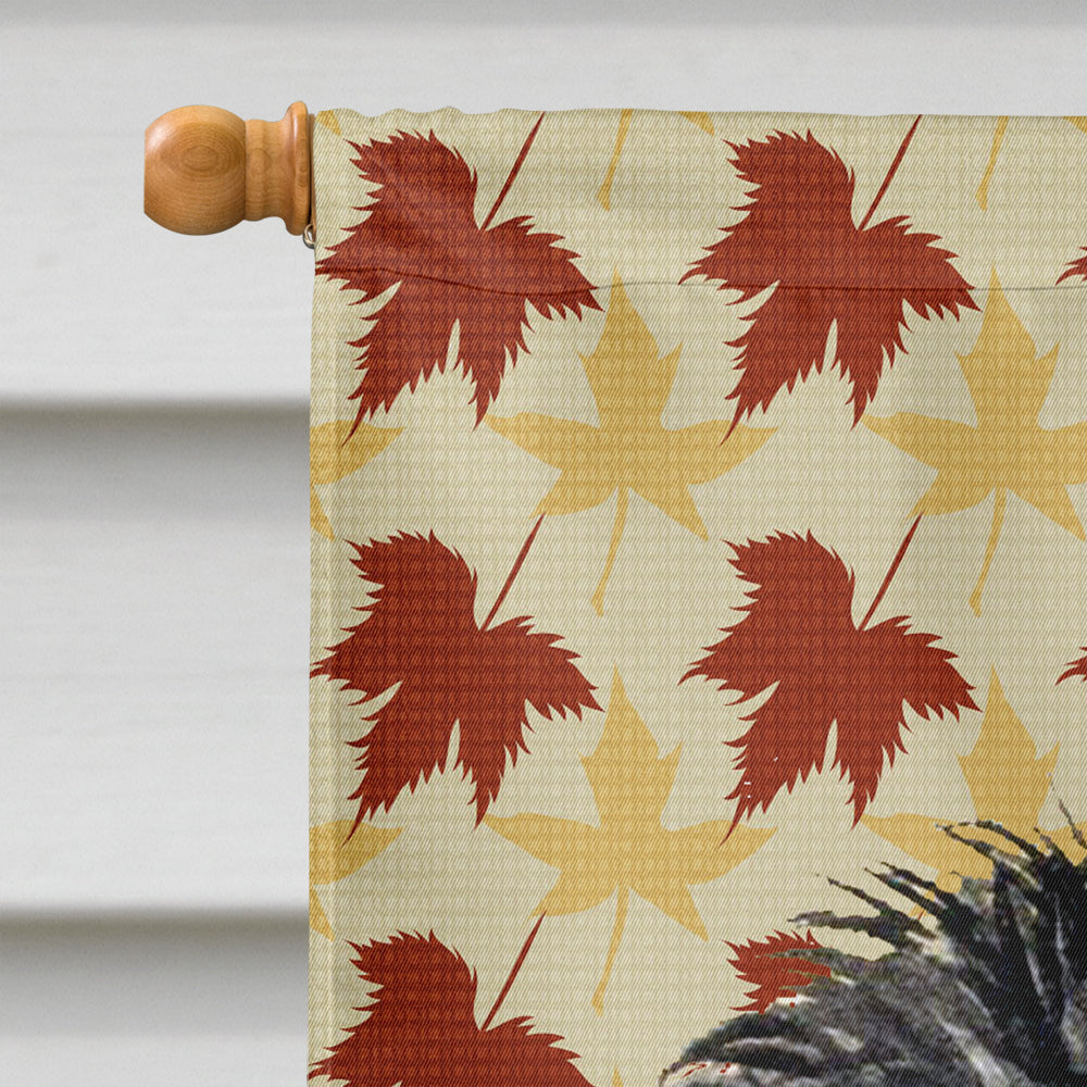 Affenpinscher Fall Leaves Portrait House Flag 28x40 Porch Sleeve Pole Decorative Outside Yard Banner Artwork Wall Hanging, Polyester