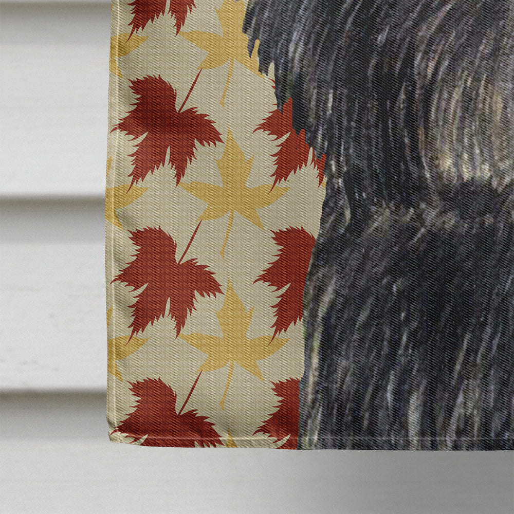 Affenpinscher Fall Leaves Portrait House Flag 28x40 Porch Sleeve Pole Decorative Outside Yard Banner Artwork Wall Hanging, Polyester
