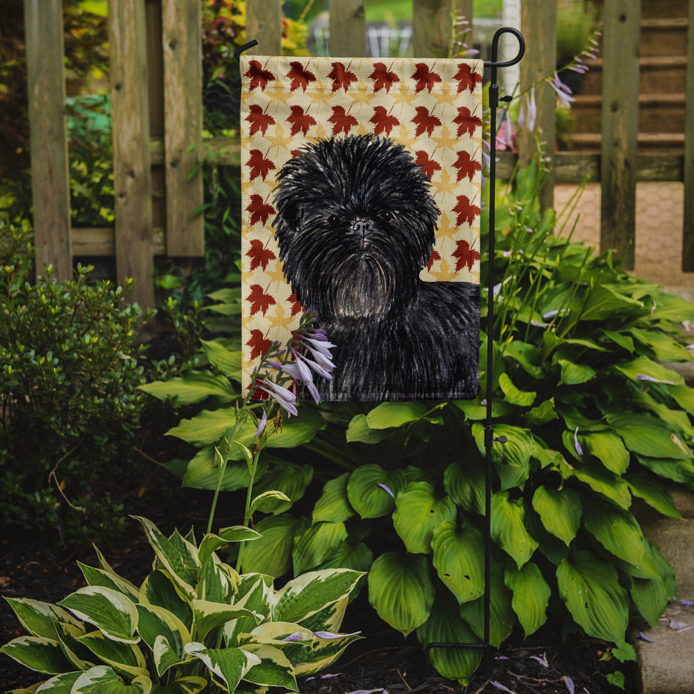 Affenpinscher Fall Leaves Portrait Garden Flag Mailbox Decorative Yard Banner Outside Patio Artwork for Flower Beds, Garden Size, Multicolor