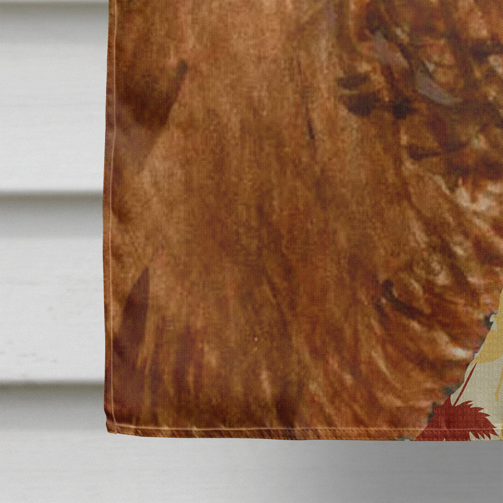 Sussex Spaniel Fall Leaves Portrait House Flag 28x40 Porch Sleeve Pole Decorative Outside Yard Banner Artwork Wall Hanging, Polyester