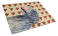 Irish Wolfhound Fall Leaves Portrait Cutting Board Tempered Glass Kitchen Cutting Surface, Heat Resistant Chopping, Non-Slip Feet, Food Prep & Serving