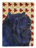 Chow Chow Fall Leaves Portrait House Flag 28x40 Porch Sleeve Pole Decorative Outside Yard Banner Artwork Wall Hanging, Polyester