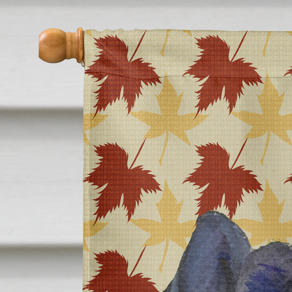 Chow Chow Fall Leaves Portrait House Flag 28x40 Porch Sleeve Pole Decorative Outside Yard Banner Artwork Wall Hanging, Polyester