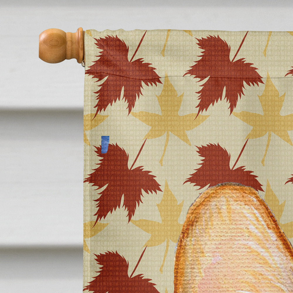 Corgi Fall Leaves Portrait House Flag 28x40 Porch Sleeve Pole Decorative Outside Yard Banner Artwork Wall Hanging, Polyester