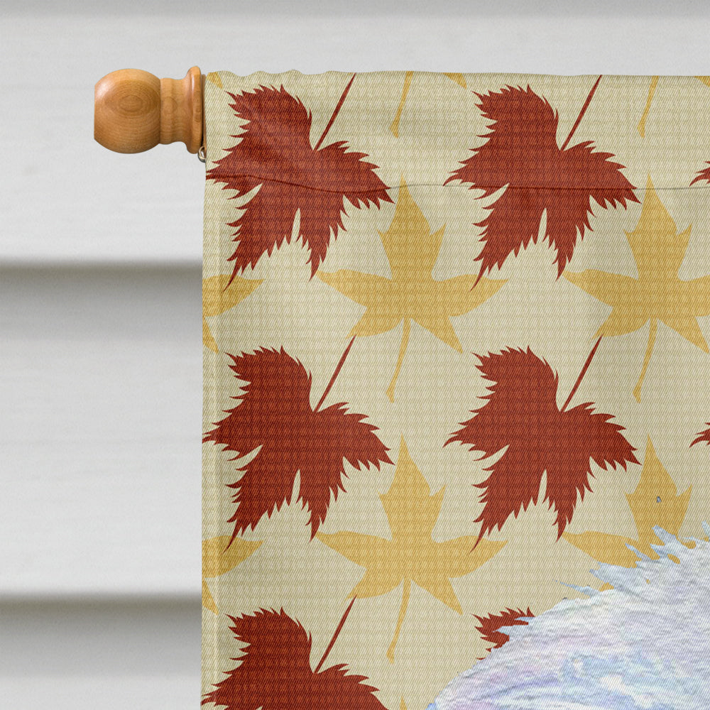 Maltese Fall Leaves Portrait House Flag 28x40 Porch Sleeve Pole Decorative Outside Yard Banner Artwork Wall Hanging, Polyester