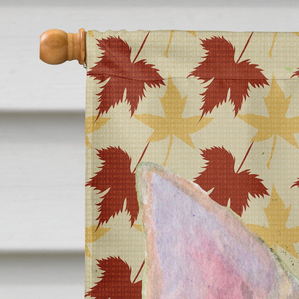 Chihuahua Fall Leaves Portrait House Flag 28x40 Porch Sleeve Pole Decorative Outside Yard Banner Artwork Wall Hanging, Polyester