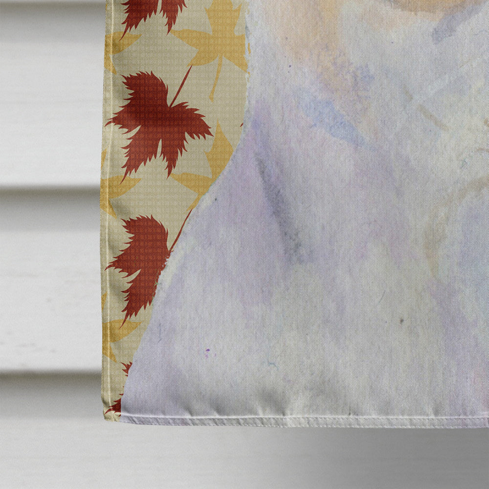 Chihuahua Fall Leaves Portrait House Flag 28x40 Porch Sleeve Pole Decorative Outside Yard Banner Artwork Wall Hanging, Polyester