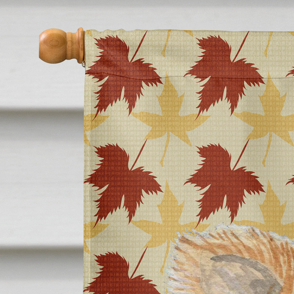 Chihuahua Fall Leaves Portrait House Flag 28x40 Porch Sleeve Pole Decorative Outside Yard Banner Artwork Wall Hanging, Polyester