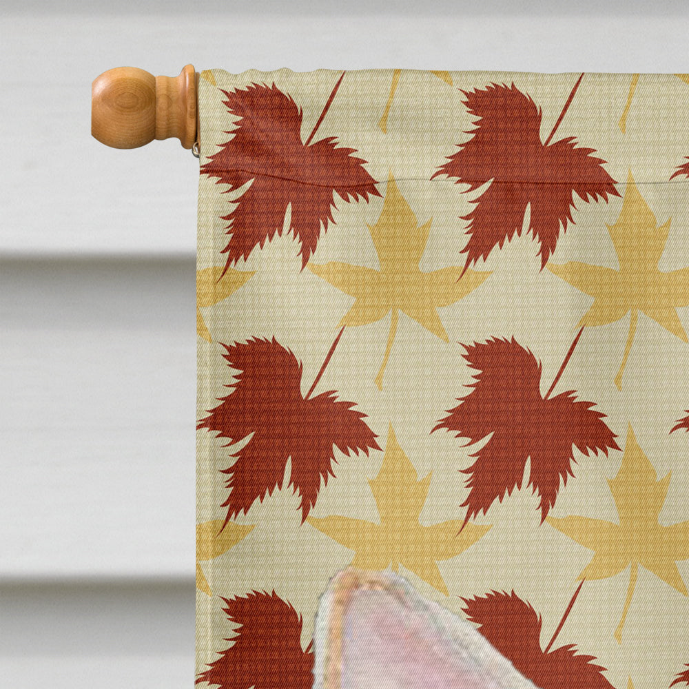 Chihuahua Fall Leaves Portrait House Flag 28x40 Porch Sleeve Pole Decorative Outside Yard Banner Artwork Wall Hanging, Polyester