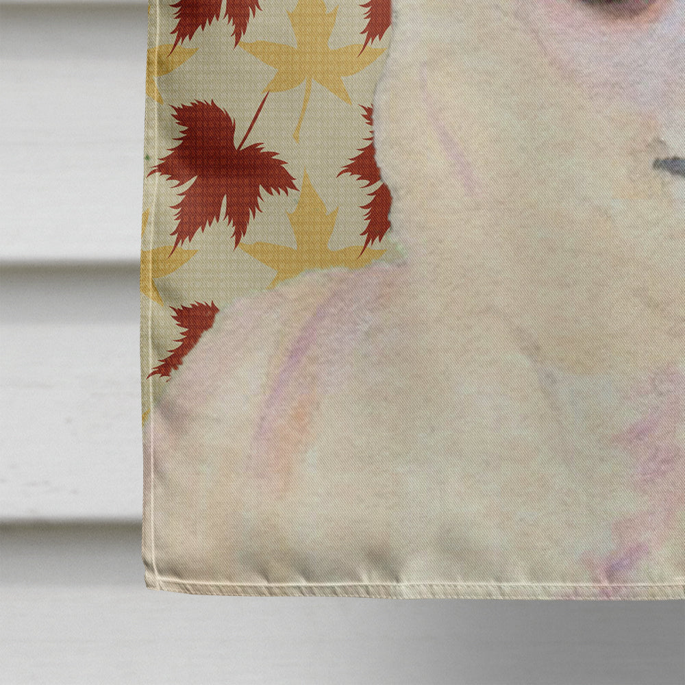 Chihuahua Fall Leaves Portrait House Flag 28x40 Porch Sleeve Pole Decorative Outside Yard Banner Artwork Wall Hanging, Polyester