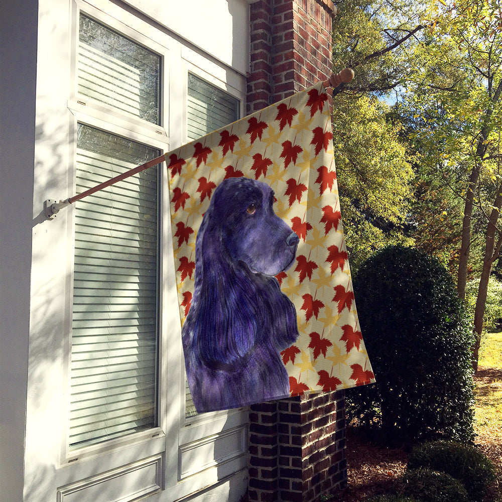 Cocker Spaniel Fall Leaves Portrait House Flag 28x40 Porch Sleeve Pole Decorative Outside Yard Banner Artwork Wall Hanging, Polyester