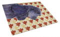Cocker Spaniel Fall Leaves Portrait Cutting Board Tempered Glass Kitchen Cutting Surface, Heat Resistant Chopping, Non-Slip Feet, Food Prep & Serving