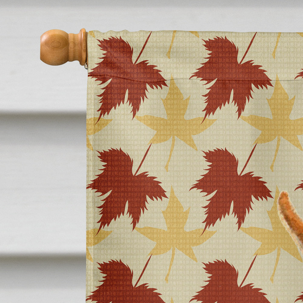 Min Pin Fall Leaves Portrait House Flag 28x40 Porch Sleeve Pole Decorative Outside Yard Banner Artwork Wall Hanging, Polyester