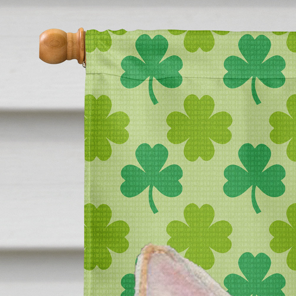 Chihuahua St. Patrick's Day Shamrock Portrait House Flag 28x40 Porch Sleeve Pole Decorative Outside Yard Banner Artwork Wall Hanging, Polyester