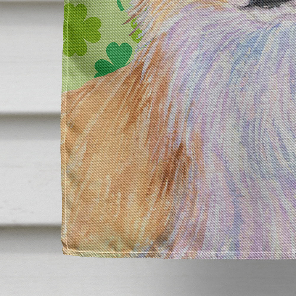 Chihuahua St. Patrick's Day Shamrock Portrait House Flag 28x40 Porch Sleeve Pole Decorative Outside Yard Banner Artwork Wall Hanging, Polyester