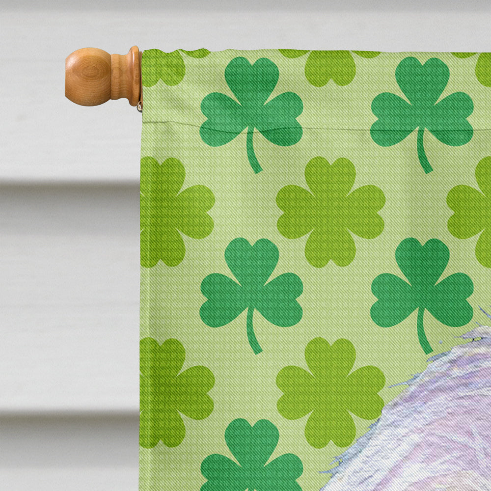 Maltese St. Patrick's Day Shamrock Portrait House Flag 28x40 Porch Sleeve Pole Decorative Outside Yard Banner Artwork Wall Hanging, Polyester