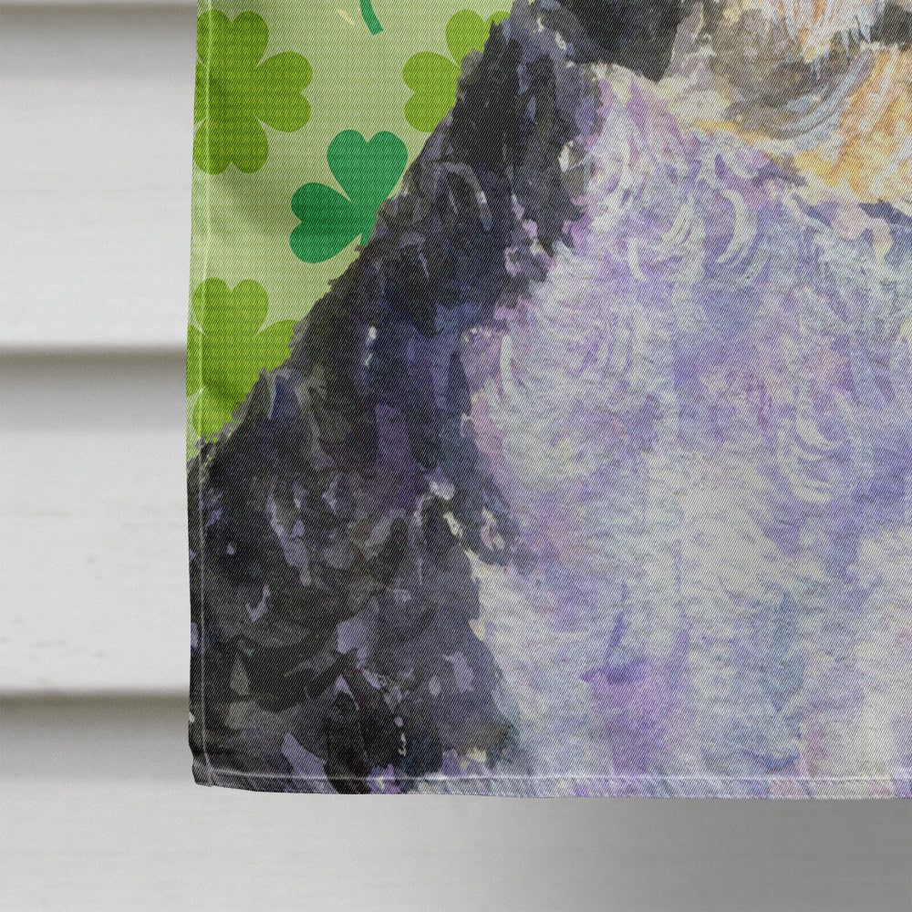 Portuguese Water Dog St. Patrick's Day Shamrock House Flag 28x40 Porch Sleeve Pole Decorative Outside Yard Banner Artwork Wall Hanging, Polyester