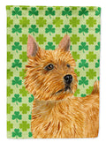 Norwich Terrier St. Patrick's Day Shamrock Portrait House Flag 28x40 Porch Sleeve Pole Decorative Outside Yard Banner Artwork Wall Hanging, Polyester