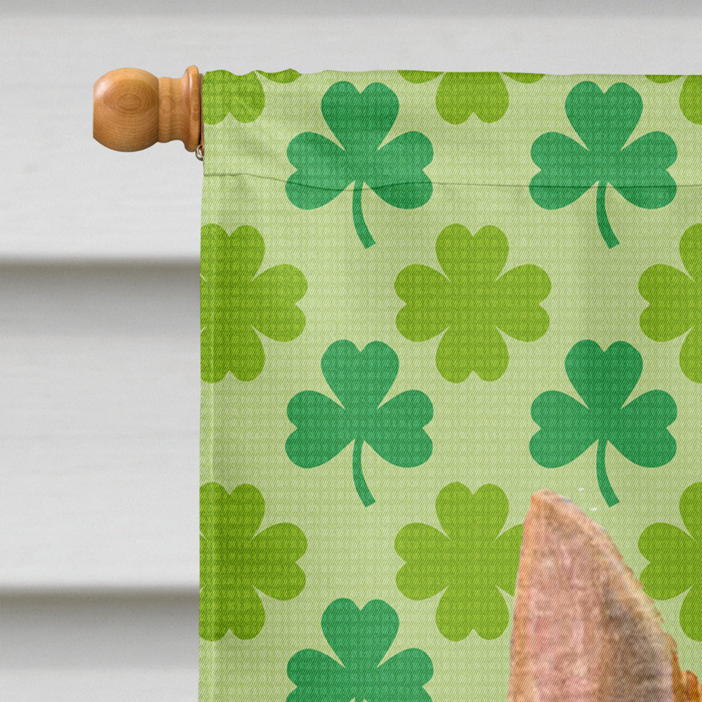 Norwich Terrier St. Patrick's Day Shamrock Portrait House Flag 28x40 Porch Sleeve Pole Decorative Outside Yard Banner Artwork Wall Hanging, Polyester