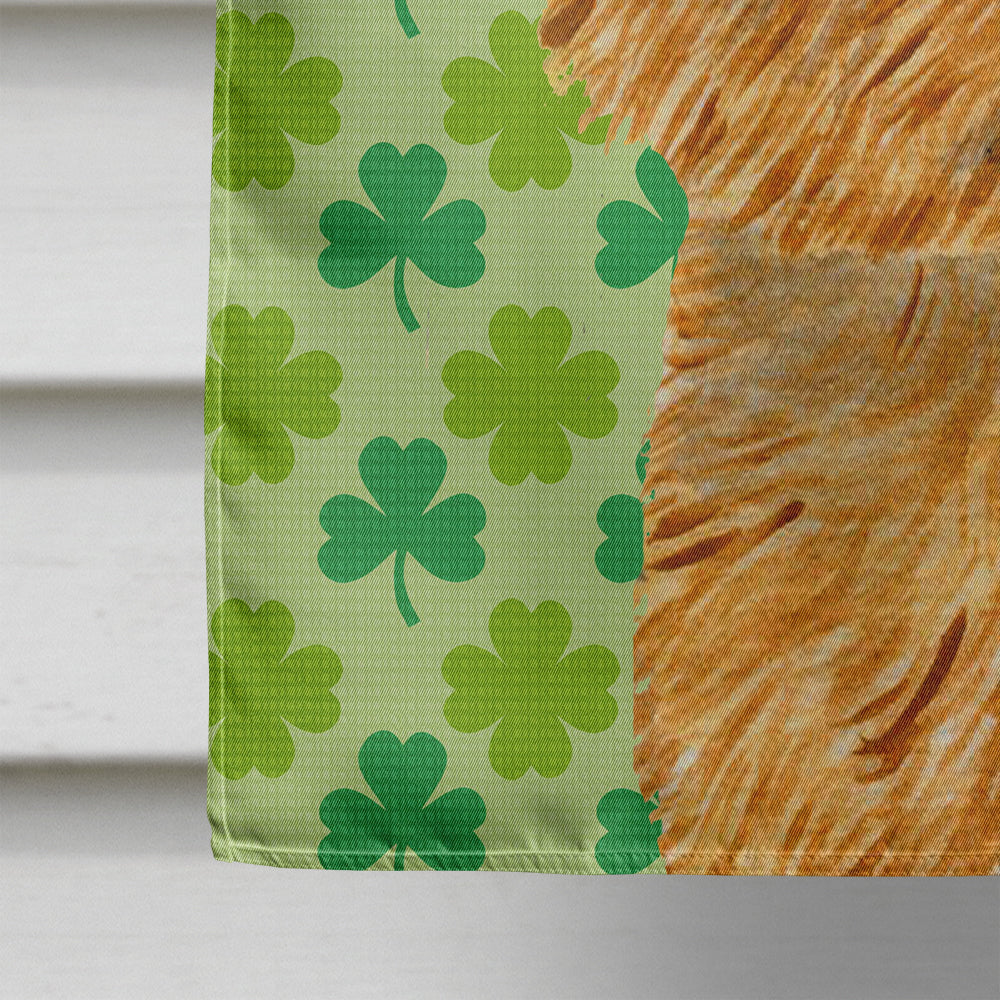 Norwich Terrier St. Patrick's Day Shamrock Portrait House Flag 28x40 Porch Sleeve Pole Decorative Outside Yard Banner Artwork Wall Hanging, Polyester