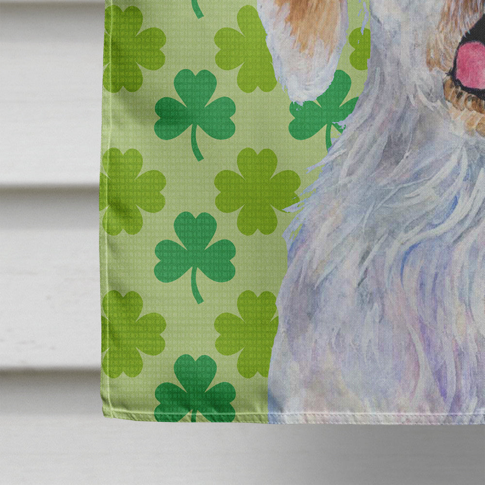 Clumber Spaniel St. Patrick's Day Shamrock Portrait House Flag 28x40 Porch Sleeve Pole Decorative Outside Yard Banner Artwork Wall Hanging, Polyester