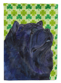 Chow Chow St. Patrick's Day Shamrock Portrait House Flag 28x40 Porch Sleeve Pole Decorative Outside Yard Banner Artwork Wall Hanging, Polyester