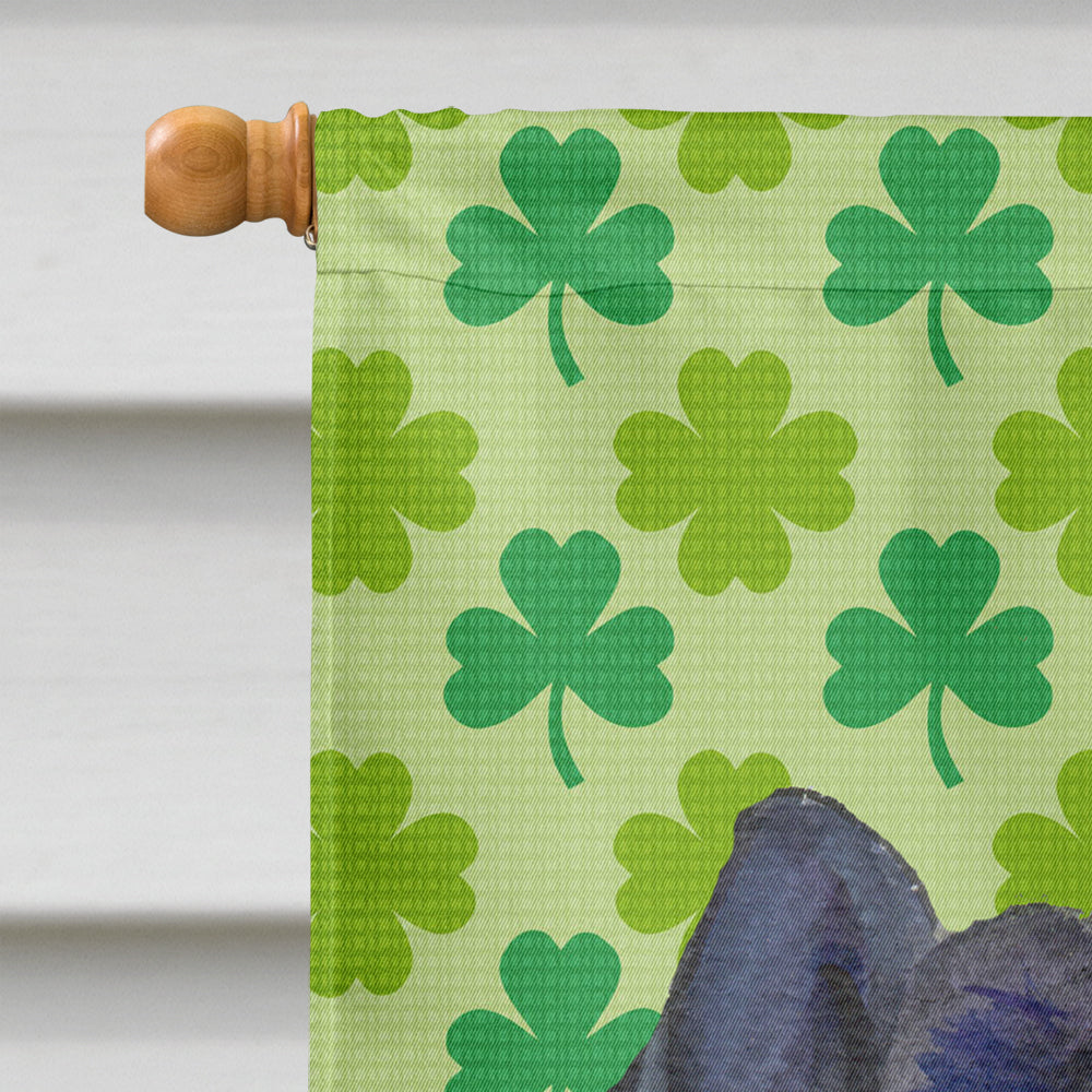 Chow Chow St. Patrick's Day Shamrock Portrait House Flag 28x40 Porch Sleeve Pole Decorative Outside Yard Banner Artwork Wall Hanging, Polyester