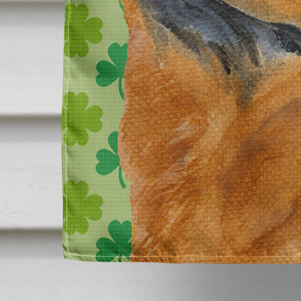 Chow Chow St. Patrick's Day Shamrock Portrait House Flag 28x40 Porch Sleeve Pole Decorative Outside Yard Banner Artwork Wall Hanging, Polyester