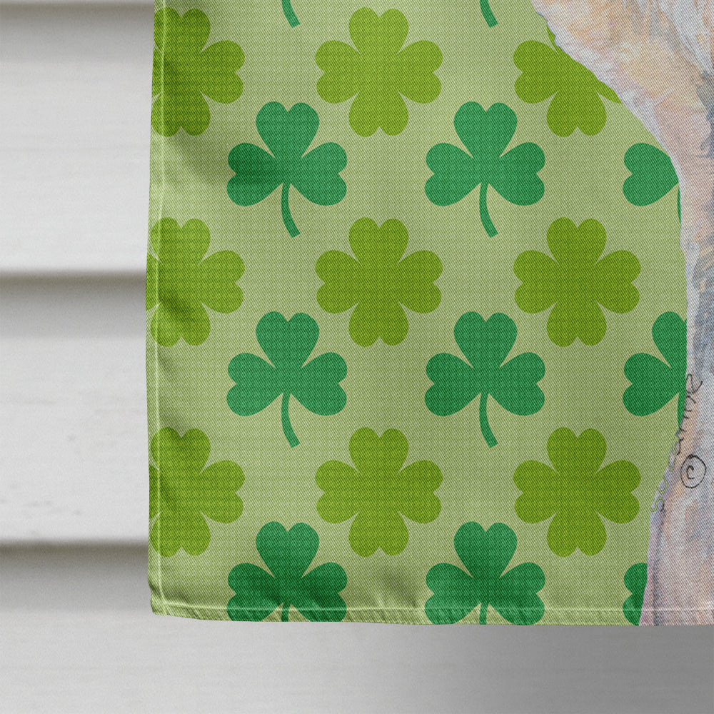 Dandie Dinmont Terrier St. Patrick's Day Shamrock House Flag 28x40 Porch Sleeve Pole Decorative Outside Yard Banner Artwork Wall Hanging, Polyester