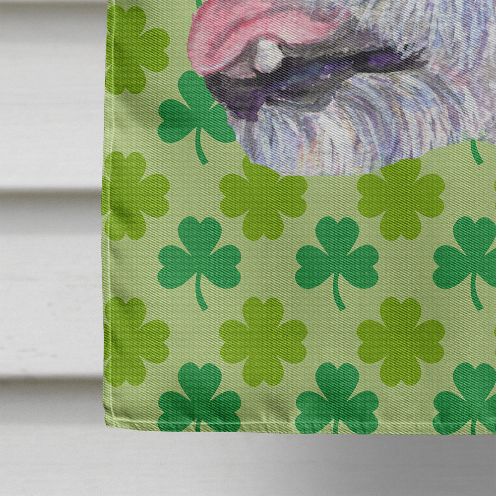 Jack Russell Terrier St. Patrick's Day Shamrock Portrait House Flag 28x40 Porch Sleeve Pole Decorative Outside Yard Banner Artwork Wall Hanging, Polyester