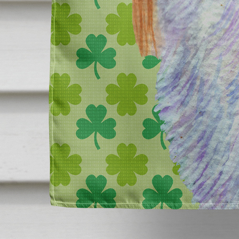 English Toy Spaniel St. Patrick's Day Shamrock Portrait House Flag 28x40 Porch Sleeve Pole Decorative Outside Yard Banner Artwork Wall Hanging, Polyester