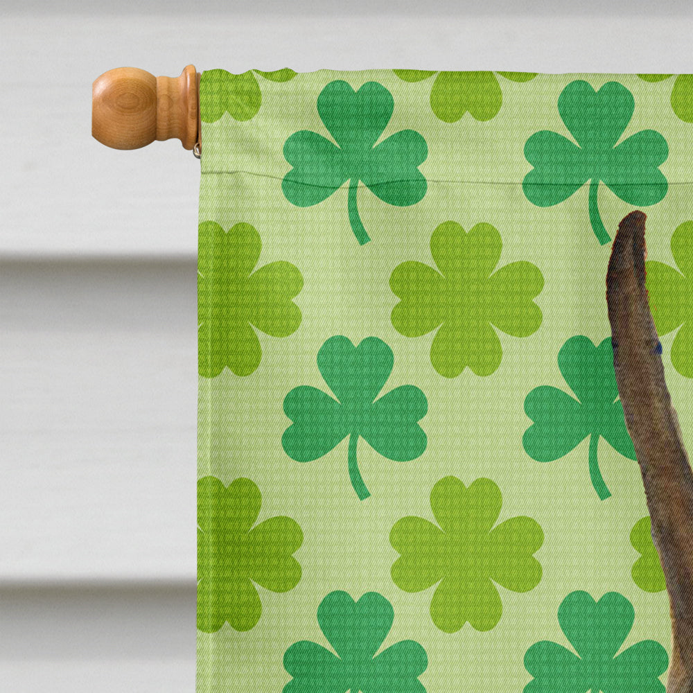Boxer St. Patrick's Day Shamrock Portrait House Flag 28x40 Porch Sleeve Pole Decorative Outside Yard Banner Artwork Wall Hanging, Polyester