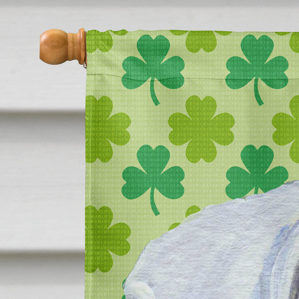 Boxer St. Patrick's Day Shamrock Portrait House Flag 28x40 Porch Sleeve Pole Decorative Outside Yard Banner Artwork Wall Hanging, Polyester