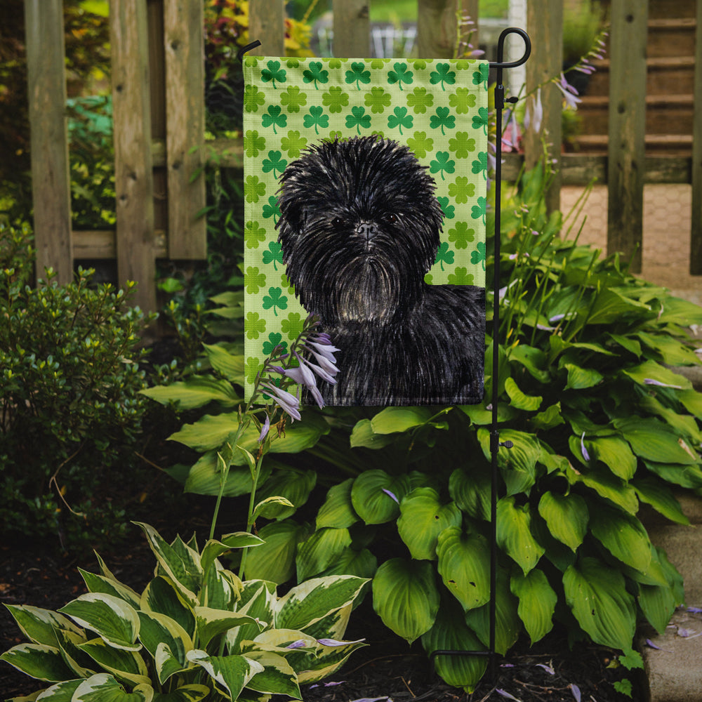 Affenpinscher St. Patrick's Day Shamrock Portrait Garden Flag Mailbox Decorative Yard Banner Outside Patio Artwork for Flower Beds, Garden Size, Multicolor