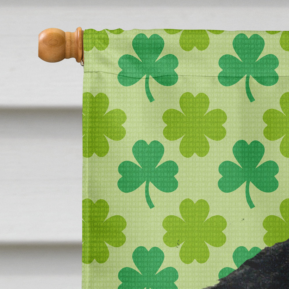 Gordon Setter St. Patrick's Day Shamrock Portrait House Flag 28x40 Porch Sleeve Pole Decorative Outside Yard Banner Artwork Wall Hanging, Polyester