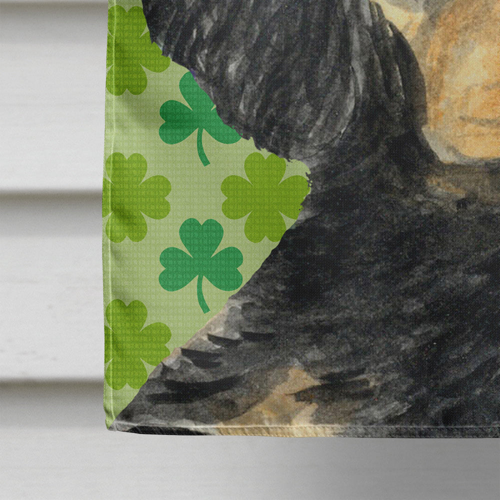 Gordon Setter St. Patrick's Day Shamrock Portrait House Flag 28x40 Porch Sleeve Pole Decorative Outside Yard Banner Artwork Wall Hanging, Polyester