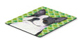 Boston Terrier St. Patrick's Day Shamrock Portrait Mouse Pad, Heat Resistant Trivet Hot Pad , Non Slip Rubber Desk Mat, Kitchen Counter Protector, Home Office Decor Gift
