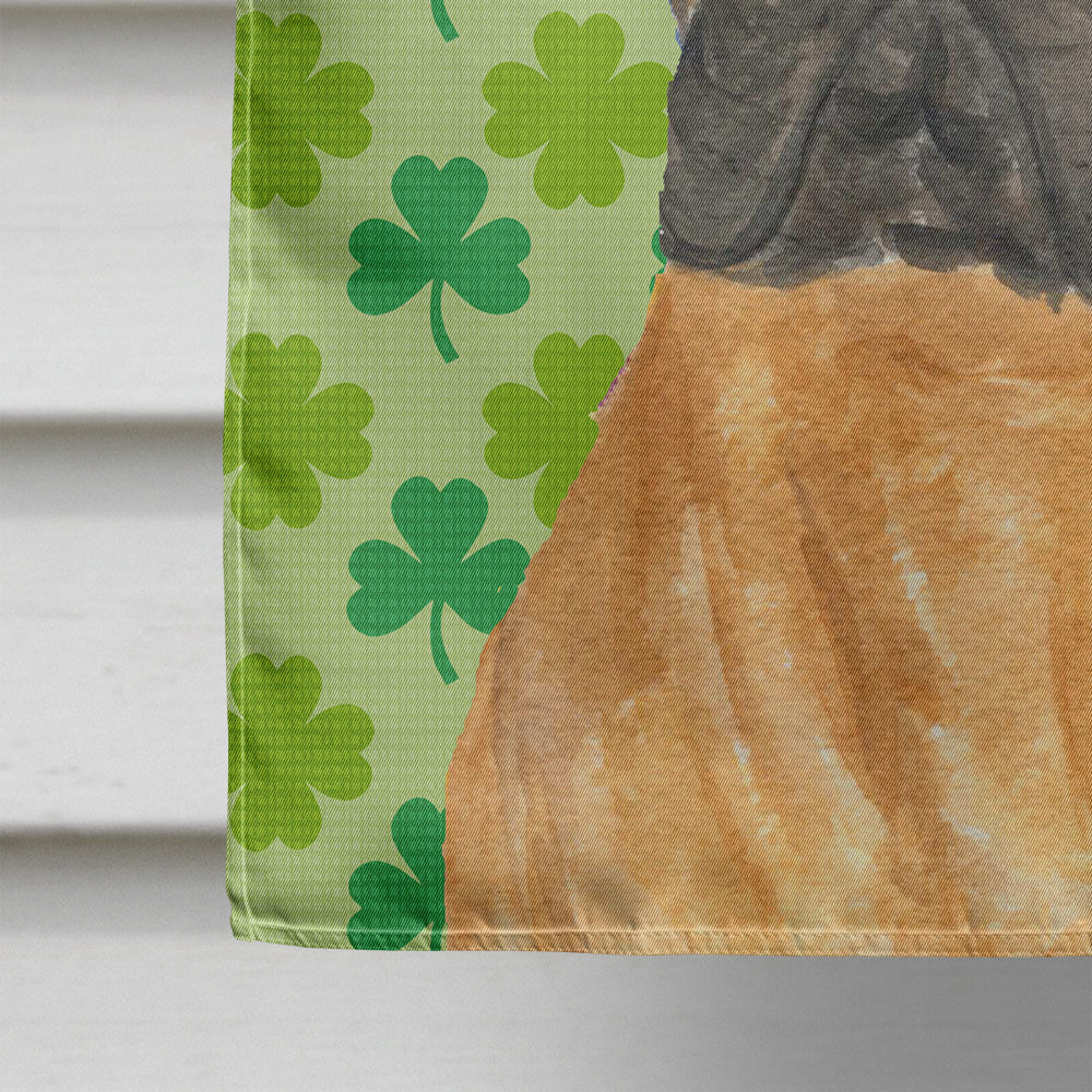 Bullmastiff St. Patrick's Day Shamrock Portrait House Flag 28x40 Porch Sleeve Pole Decorative Outside Yard Banner Artwork Wall Hanging, Polyester