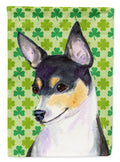 Chihuahua St. Patrick's Day Shamrock Portrait House Flag 28x40 Porch Sleeve Pole Decorative Outside Yard Banner Artwork Wall Hanging, Polyester
