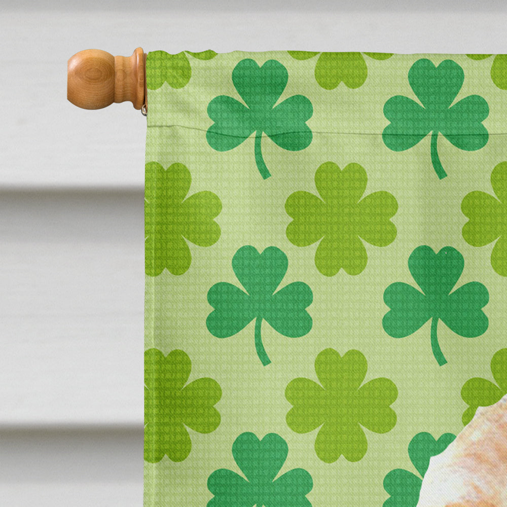 Cocker Spaniel St. Patrick's Day Shamrock Portrait House Flag 28x40 Porch Sleeve Pole Decorative Outside Yard Banner Artwork Wall Hanging, Polyester