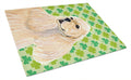 Cocker Spaniel St. Patrick's Day Shamrock Portrait Cutting Board Tempered Glass Kitchen Cutting Surface, Heat Resistant Chopping, Non-Slip Feet, Food Prep & Serving