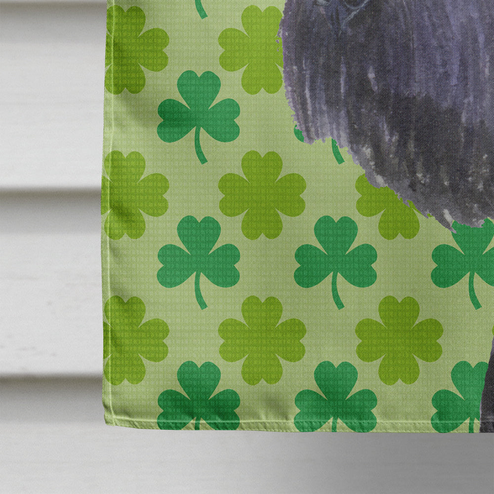 Schnauzer Giant St. Patrick's Day Shamrock Portrait House Flag 28x40 Porch Sleeve Pole Decorative Outside Yard Banner Artwork Wall Hanging, Polyester