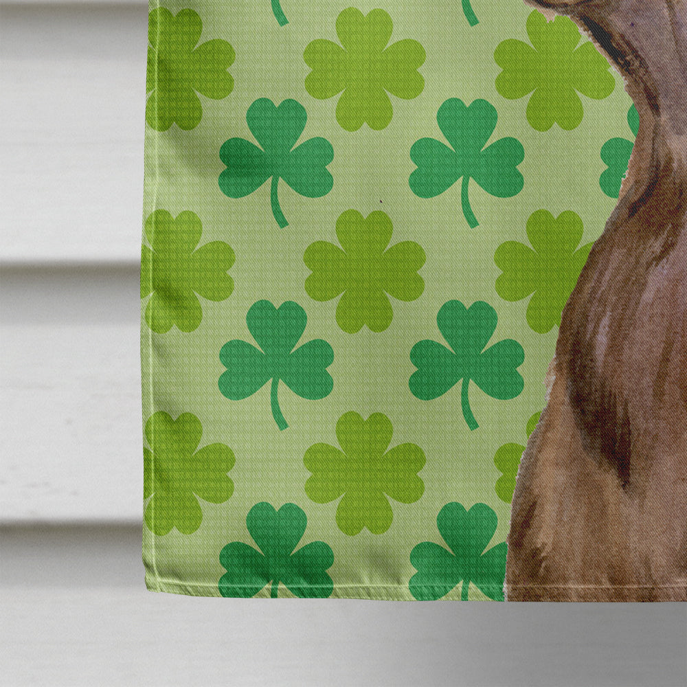 Field Spaniel St. Patrick's Day Shamrock Portrait House Flag 28x40 Porch Sleeve Pole Decorative Outside Yard Banner Artwork Wall Hanging, Polyester