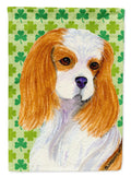 Cavalier Spaniel St. Patrick's Day Shamrock Portrait House Flag 28x40 Porch Sleeve Pole Decorative Outside Yard Banner Artwork Wall Hanging, Polyester