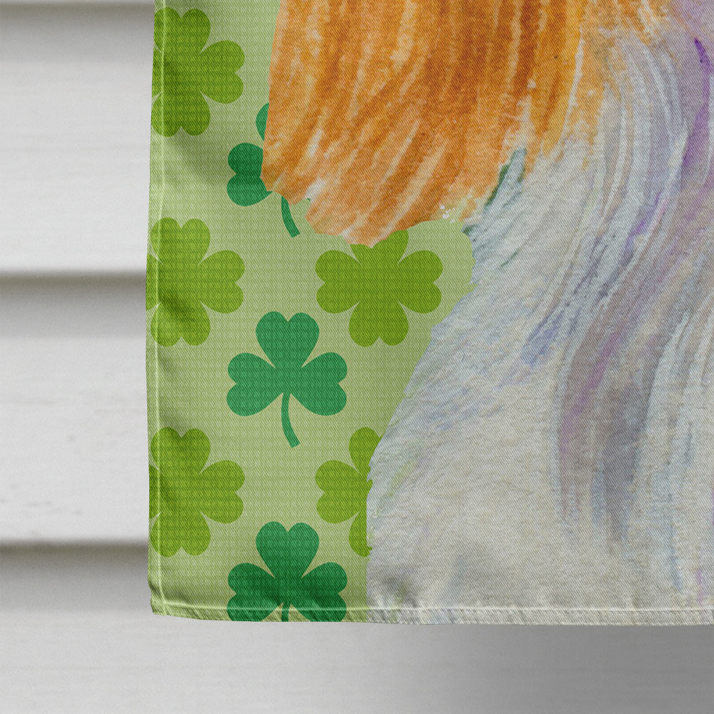 Cavalier Spaniel St. Patrick's Day Shamrock Portrait House Flag 28x40 Porch Sleeve Pole Decorative Outside Yard Banner Artwork Wall Hanging, Polyester