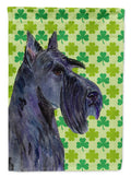 Scottish Terrier St. Patrick's Day Shamrock Portrait House Flag 28x40 Porch Sleeve Pole Decorative Outside Yard Banner Artwork Wall Hanging, Polyester