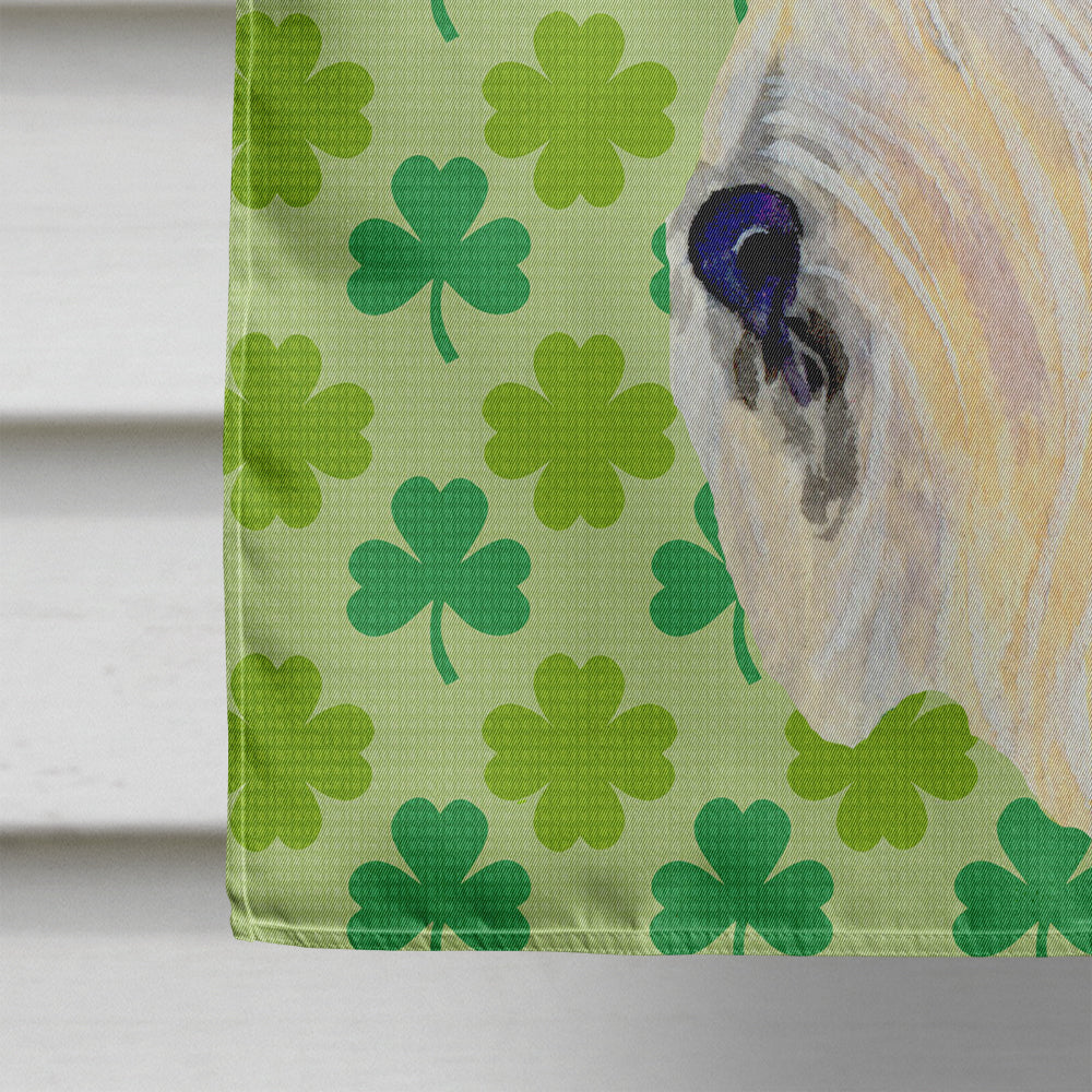Scottish Terrier St. Patrick's Day Shamrock Portrait House Flag 28x40 Porch Sleeve Pole Decorative Outside Yard Banner Artwork Wall Hanging, Polyester