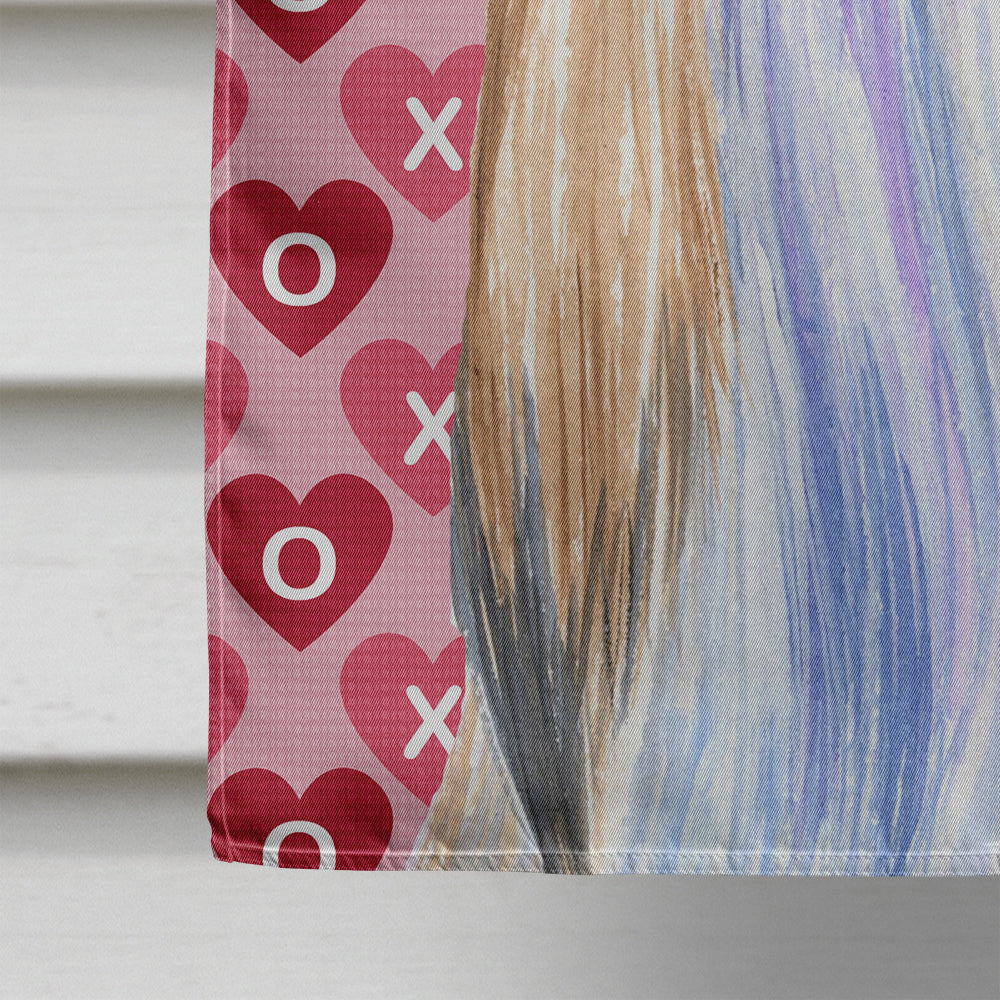 Shih Tzu Hearts Love and Valentine's Day Portrait House Flag 28x40 Porch Sleeve Pole Decorative Outside Yard Banner Artwork Wall Hanging, Polyester